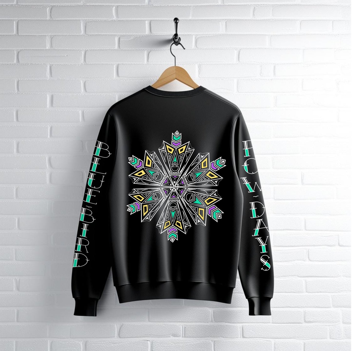 Pow Days -Crew Neck Black